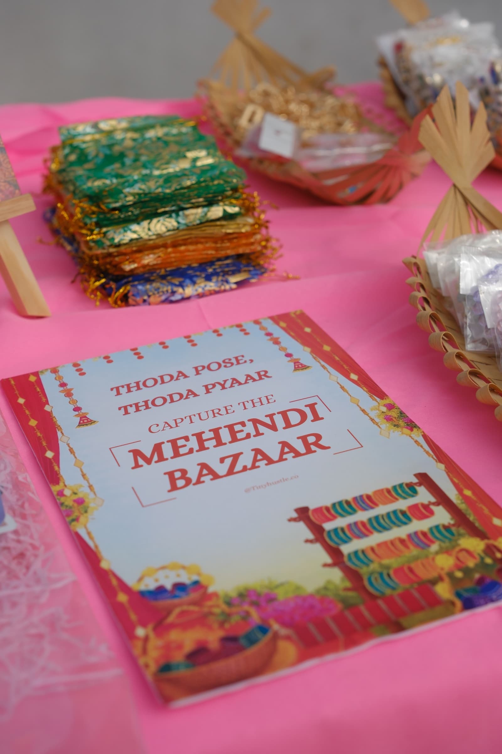 Capture the Mehendi Bazaar printed card